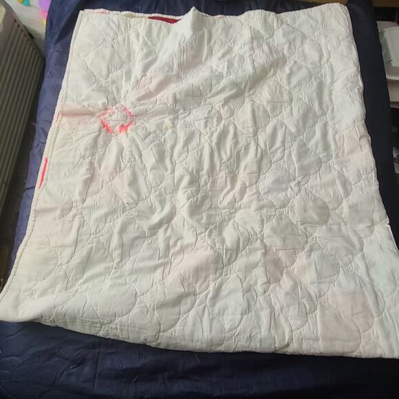 vintage  handmade quilt topper full square block poly opper full square block - Picture 5 of 6